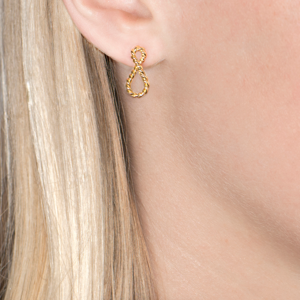Infinity Twist Drop Earrings