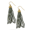 Labradorite Tassel Drop Earrings