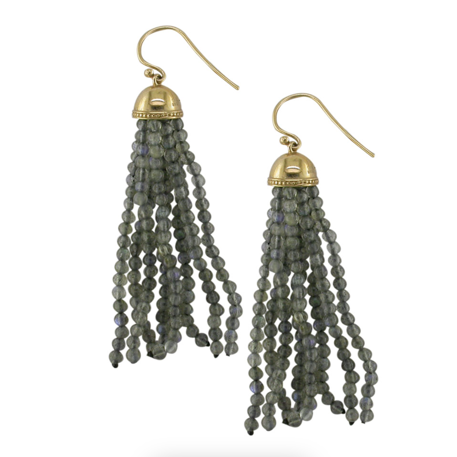Labradorite Tassel Drop Earrings