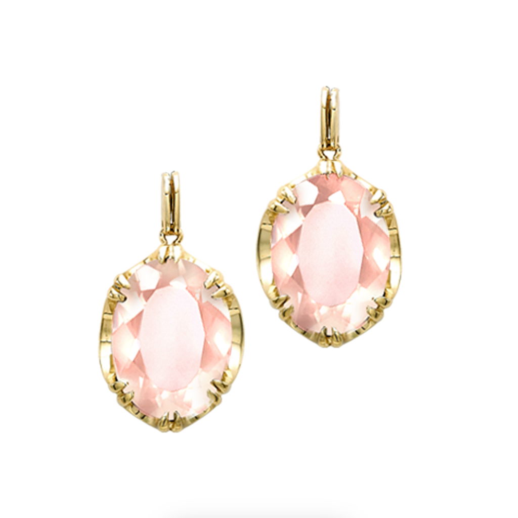 Rose Quartz Cocktail Earrings