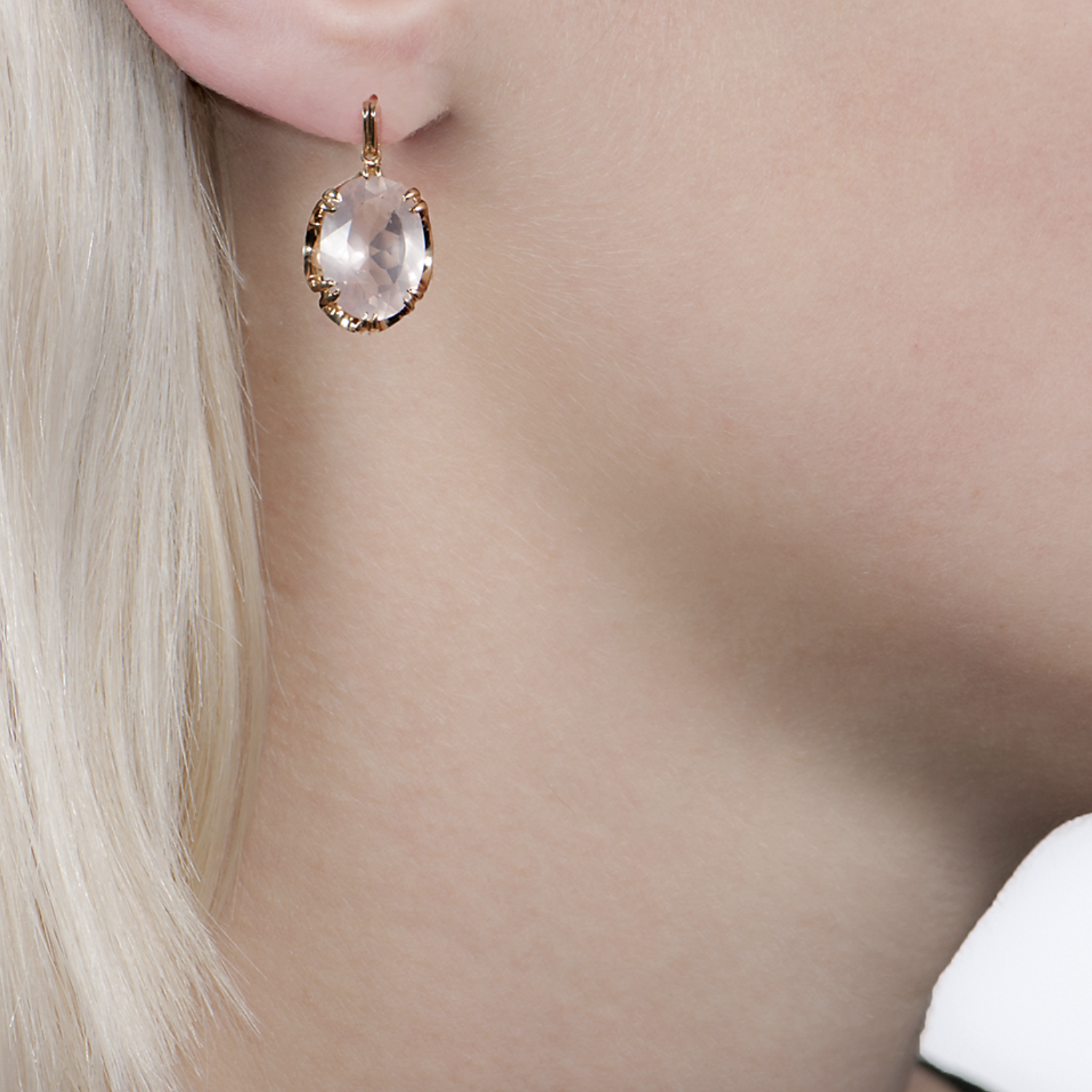 Rose Quartz Cocktail Earrings